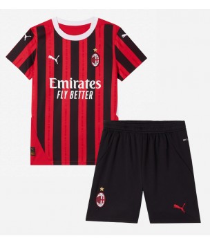 Billiga AC Milan Rafael Leao #10 Hemmatröja Barn 2024-25 Kortärmad (+ Korta byxor)